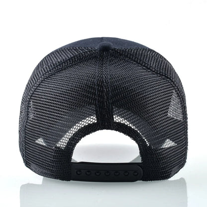 Embroidery Wolf Snapback Trucker Cap