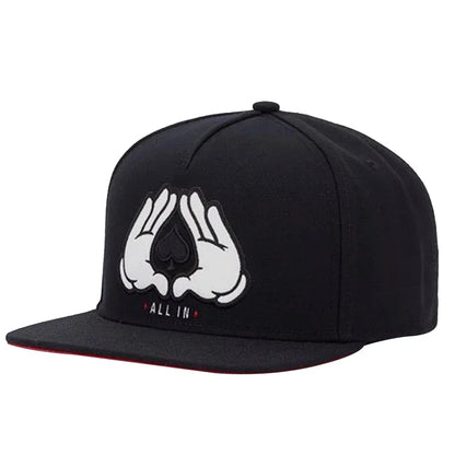 Brooklyn Black Cotton Hip-Hop Snapback Cap