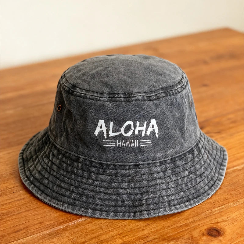 Vacation Cap Hats Spirit Cotton Washed Bucket Hat Vintage