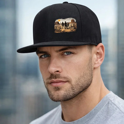 Western Cowboy Wilderness Sunset Hip Hop Snapback Cap