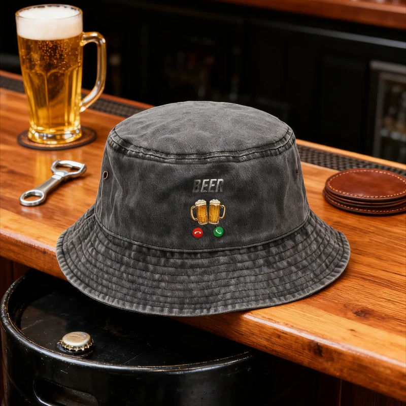 Customize Cotton Washed Bucket Hat Vintage Fishing Hat