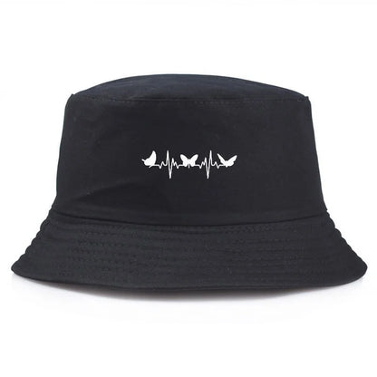 Butterfly Heartbeat Y2K Vintage Streetwear Bucket Hat