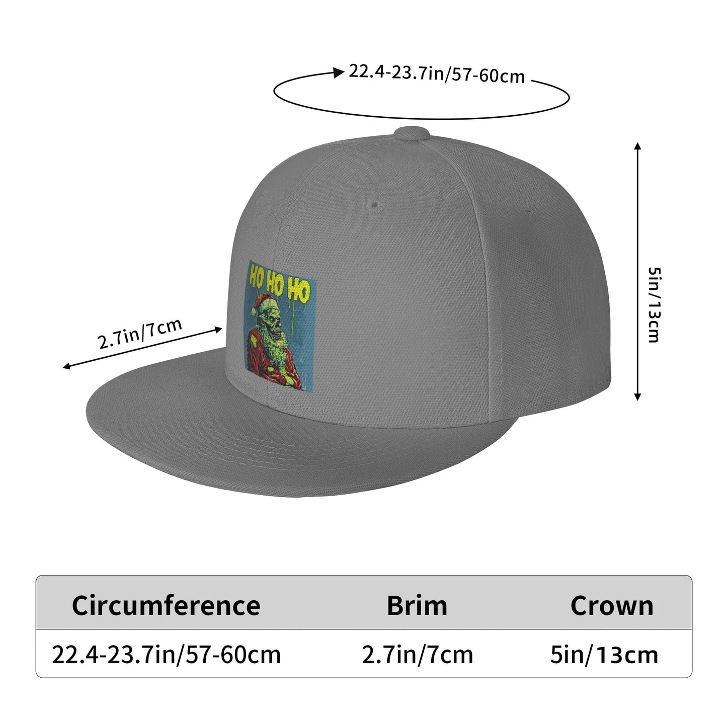 Zombie Santa Holiday Snapback Cap
