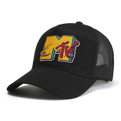 The Weeknd Mtv Collaboration Mesh Baseball Cap Adjustable Trucker Hats Breathable Sunscreen Outdoor Streetwear Snapback Hats