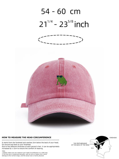 Chill Print Washed Retro Baseball Cap