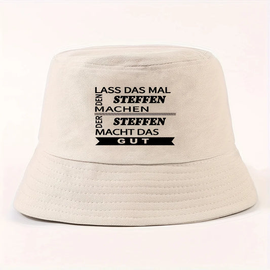 Steffen Text Reversible Bucket Hat