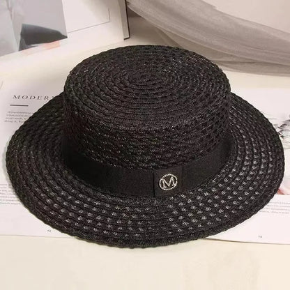 New Summer Sun Hat Women's French Retro Thin High Size 56-58cm