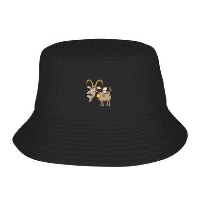 Cartoon Goat Outdoor Sunscreen Bucket Hat