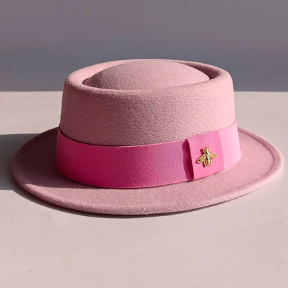 Pork Pie Hat 4.5cm Wide Brim Fedora Hat Men's Fashion