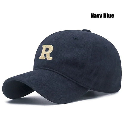 New Unisex Korean Version Big Head Circumference Three Dimensional R Letter