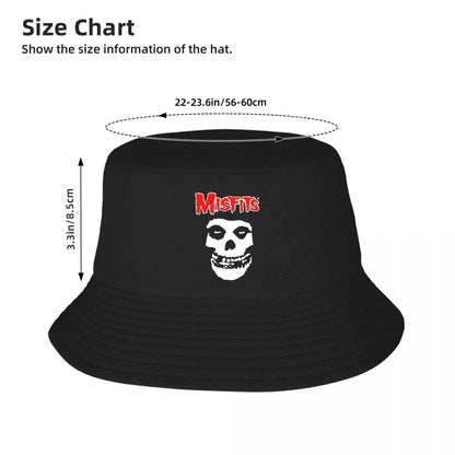 Custom Punk Rock Skull Bucket Hat Unisex