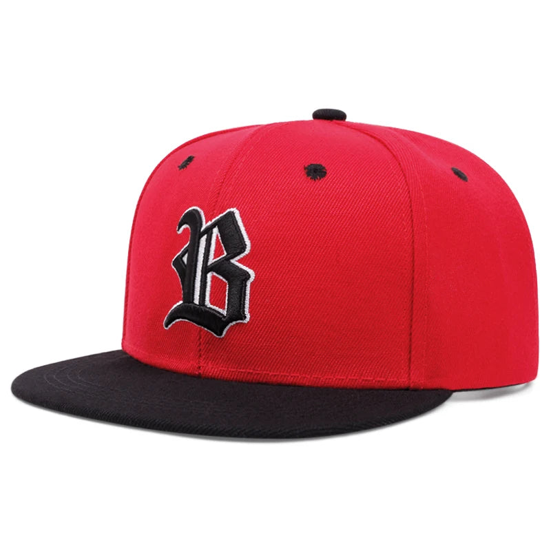 Gothic Letter B Hip Hop Snapback Cap