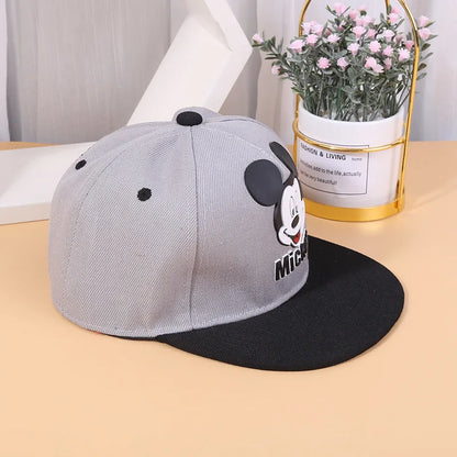 1pcs Cute Mickey Mouse Baby Hat For Children Boy Girl Baseball Cap Fashion Kids Snapback Hip Hop Hat Children's Hats Caps