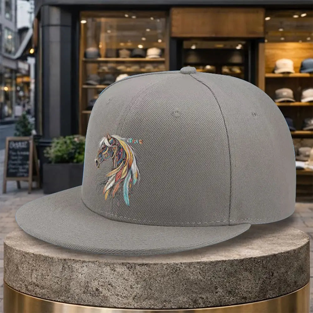 Tribal Horse Head Snapback Cap