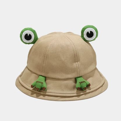 Cotton Cartoon Lovely Frog Bucket Hat