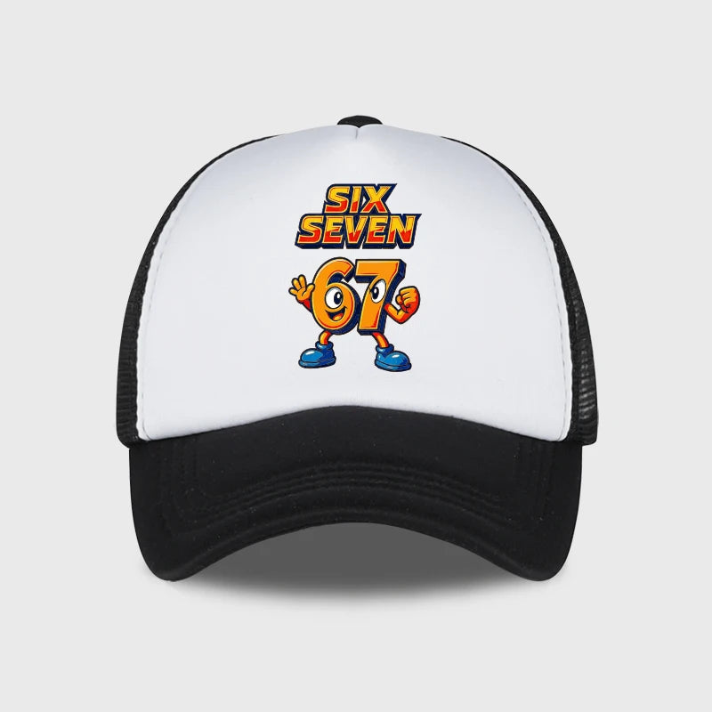 Cartoon Sponge Mesh Snapback Baseball Cap