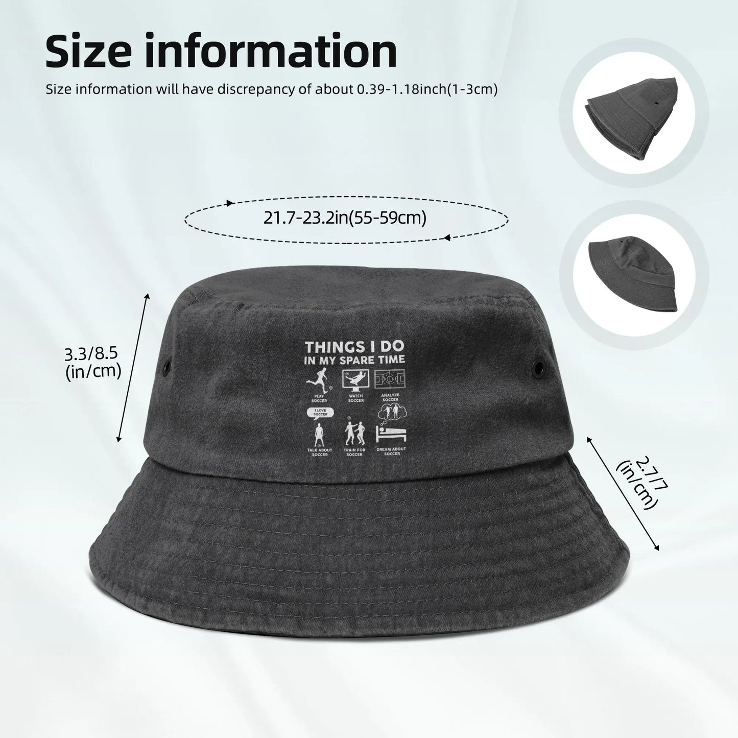 Things I Do In My Spare Time Funny Soccer Bucket Hats