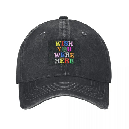 Wish U Were Here Vintage Graphic Baseball Cap