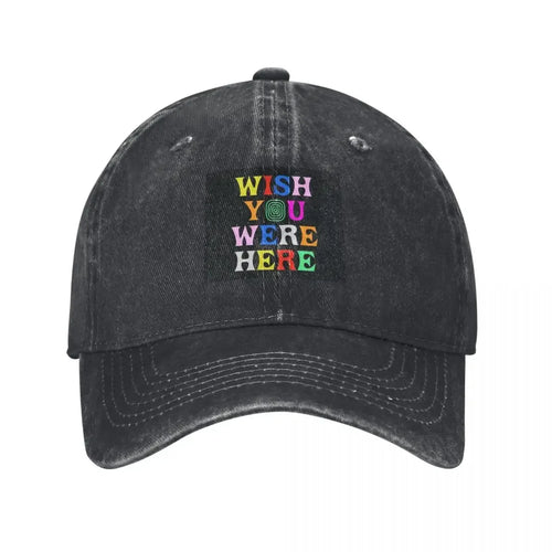 Wish U Were Here Vintage Graphic Baseball Cap
