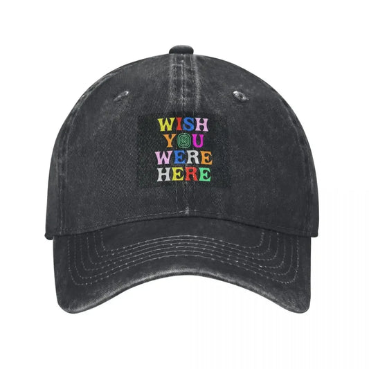 Wish U Were Here Vintage Graphic Baseball Cap