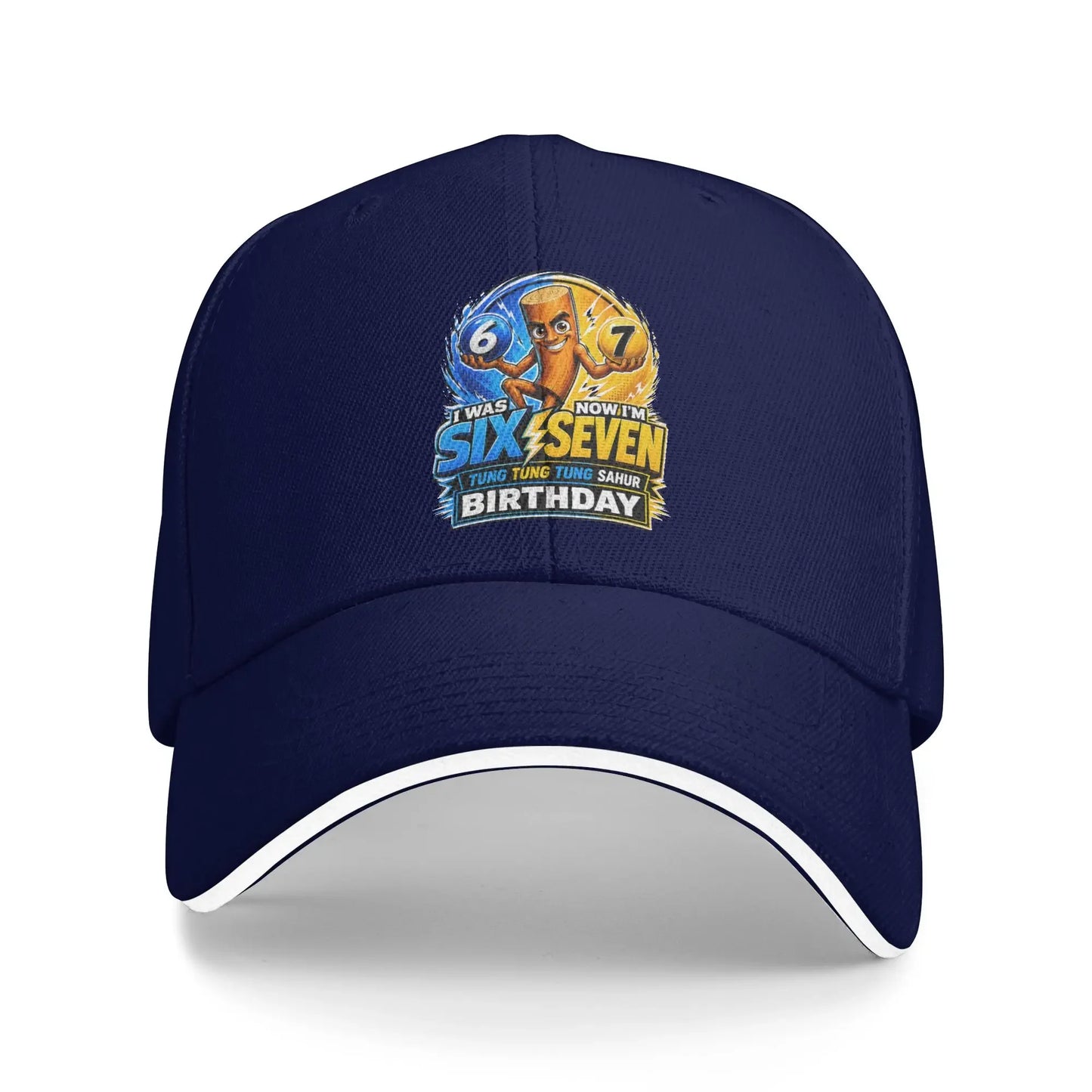 7th Birthday 67 Brainrot Tung Tung Tung Sahur Baseball Cap