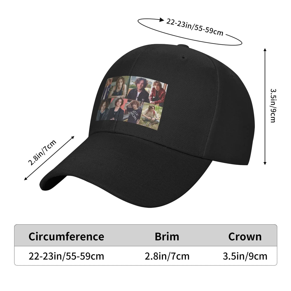 Mason Thames Collage Outdoor Streetwear Baseball Cap