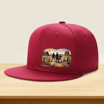 Western Cowboy Wilderness Sunset Hip Hop Snapback Cap