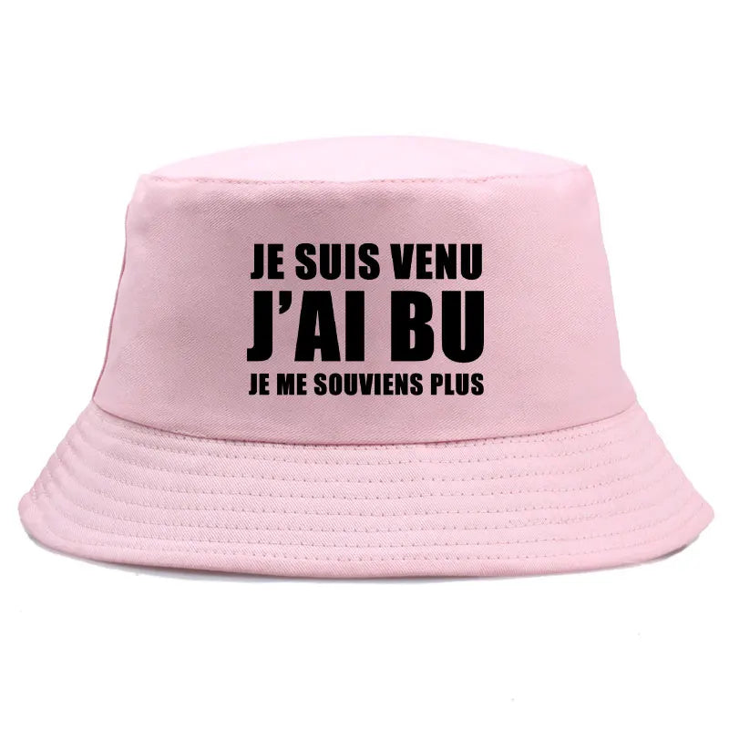 Je Suis Venu Print Bucket Hat