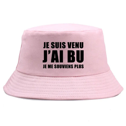 Je Suis Venu Print Bucket Hat