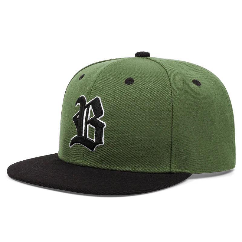 Gothic Letter B Hip Hop Snapback Cap
