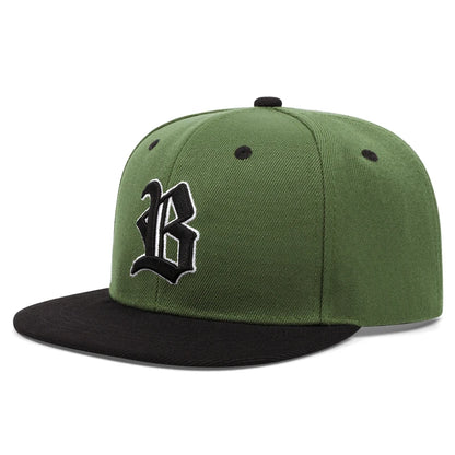 Gothic Letter B Hip Hop Snapback Cap