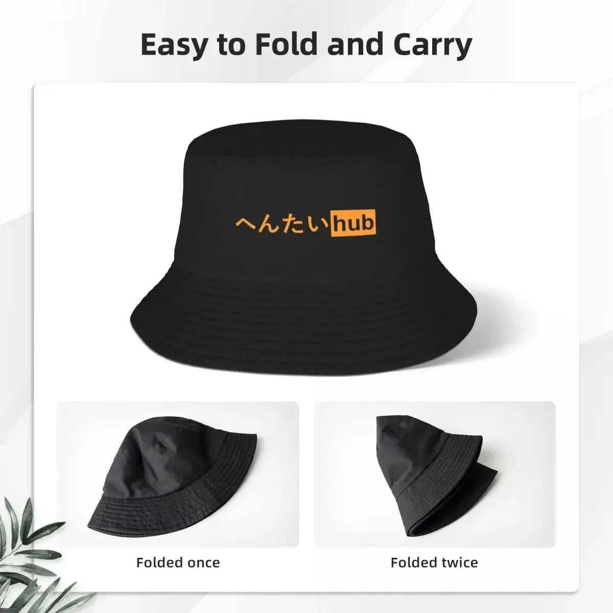 Hentais Hub Custom Graphic Summer Bucket Hat