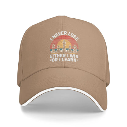 I Win Or Learn Chess Baseball Cap