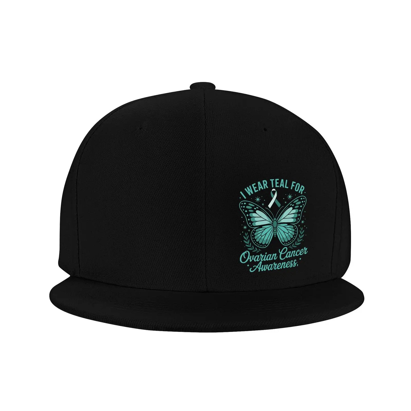 Ovarian Cancer Ribbon Snapback Cap Hat