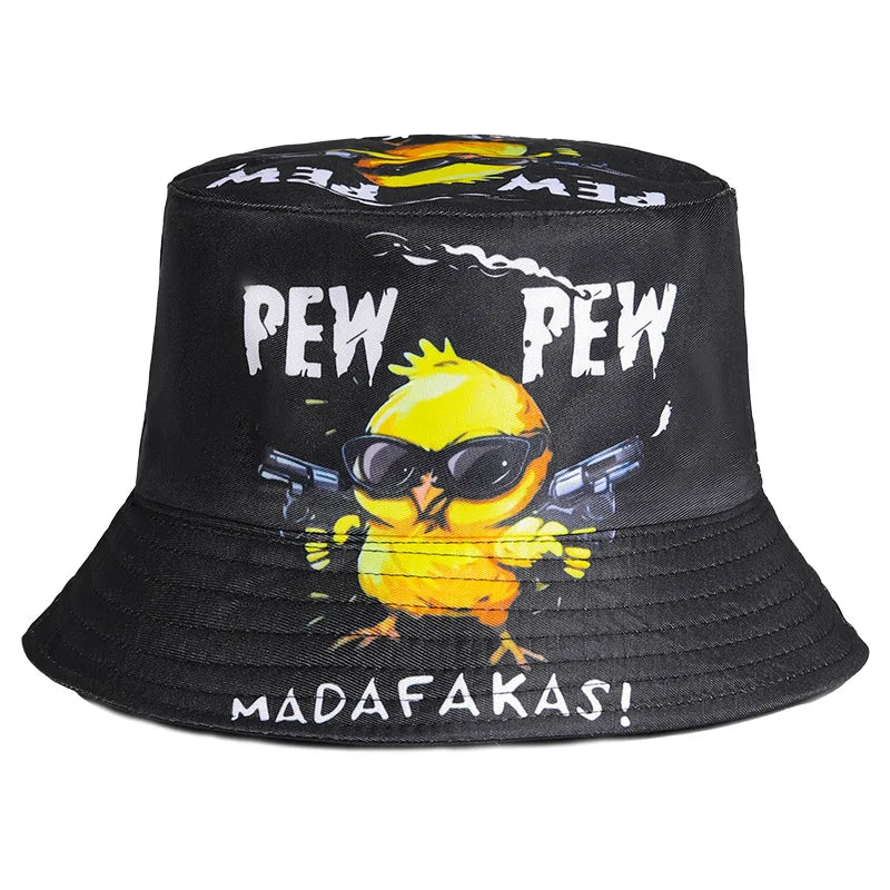 1pc Trendy Printed Double Sided Bucket Hat