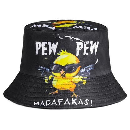 1pc Trendy Printed Double Sided Bucket Hat
