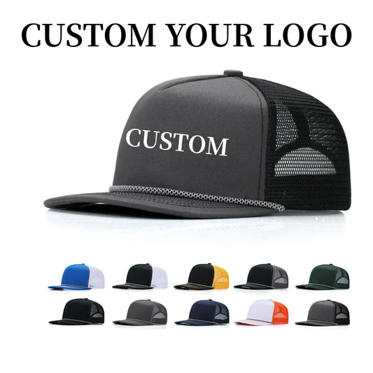 Custom Logo Breathable Mesh Trucker Snapback Cap