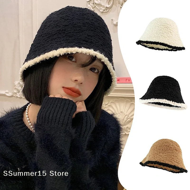 Women's Color Block Knit Fisherman Bucket Hat