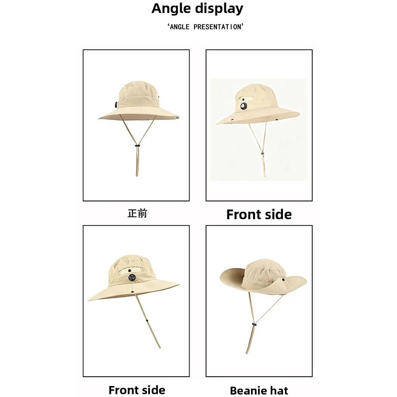 60-65CM Large Size Quick Dry UV Protection Bucket Hat