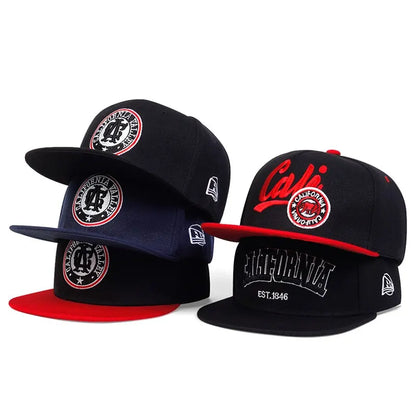 CA Letter Embroidered Snapback Cap