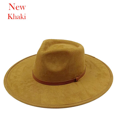 Suede Fedora Painting Felt Hats For Men And Women, Hand Sewn Fedora Adjustable Fall Winter Fashion Party Hats And Gifts Size 56-58CM