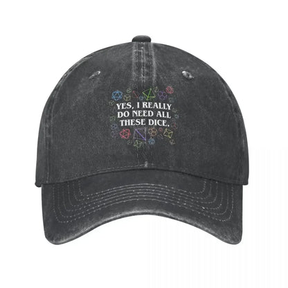 Dungeon And Dragon Dice Vintage Baseball Cap