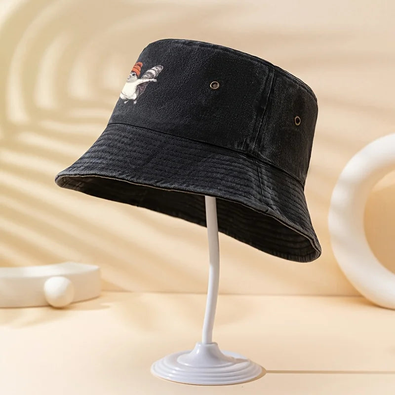 Fashion Squirrel Print Outdoor Bucket Hat