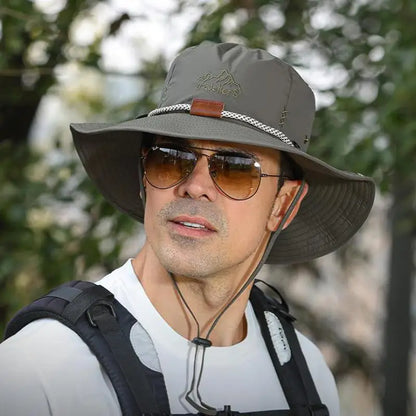 Summer Bucket Hat Men Women Sunscreen Fishing Hat Outdoor Size 55-59cm