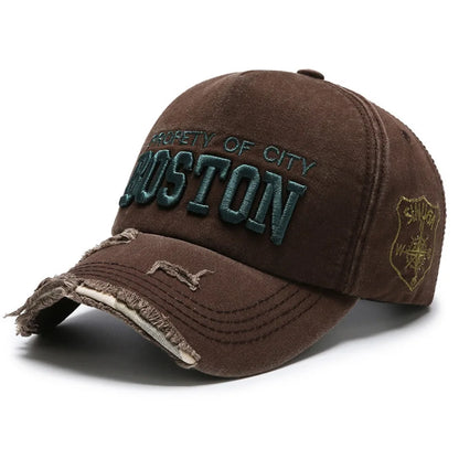 Trendy Worn Cowboy Baseball Cap Embroidery Trucker Cap