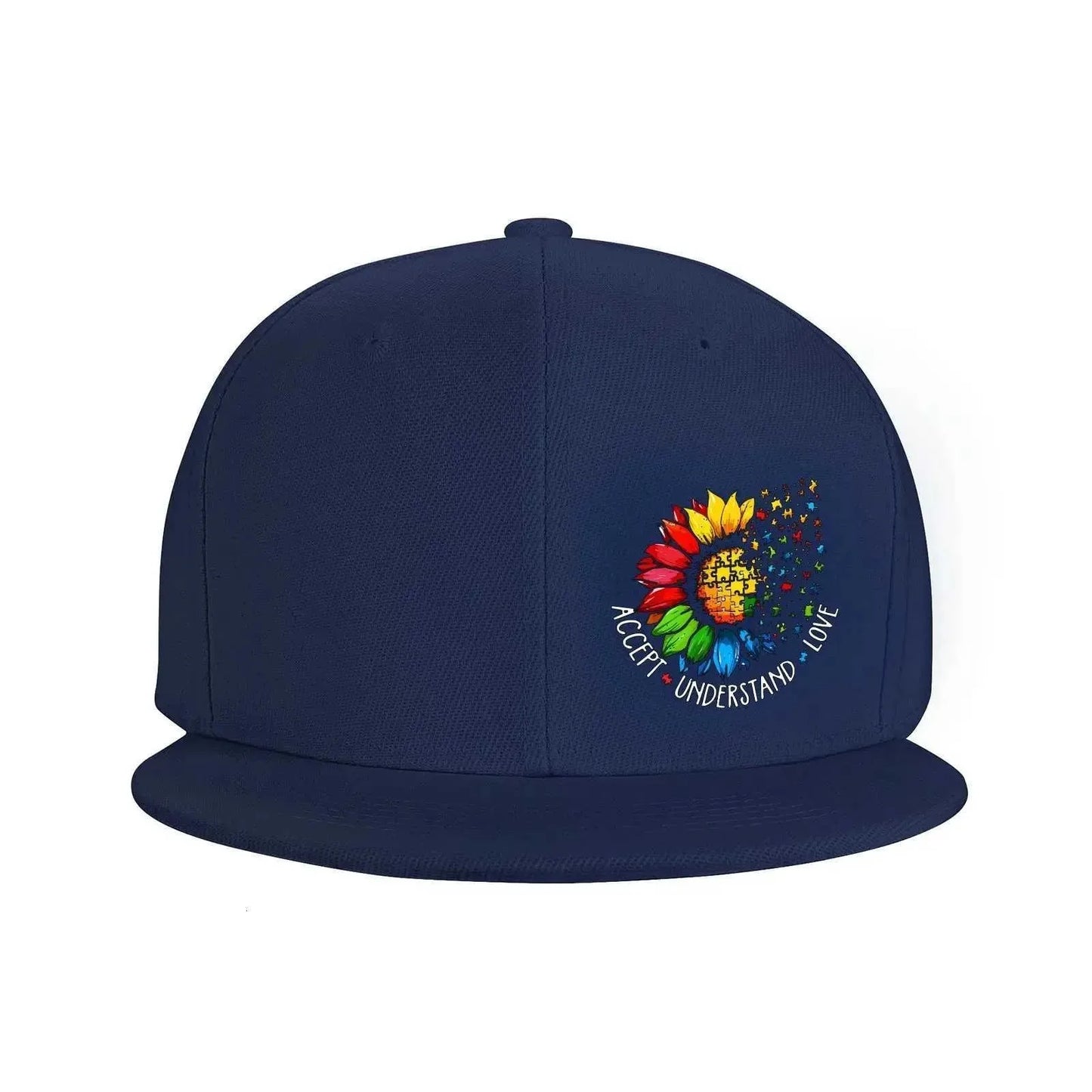 Autism Awareness Sunflower Snapback Cap Hat