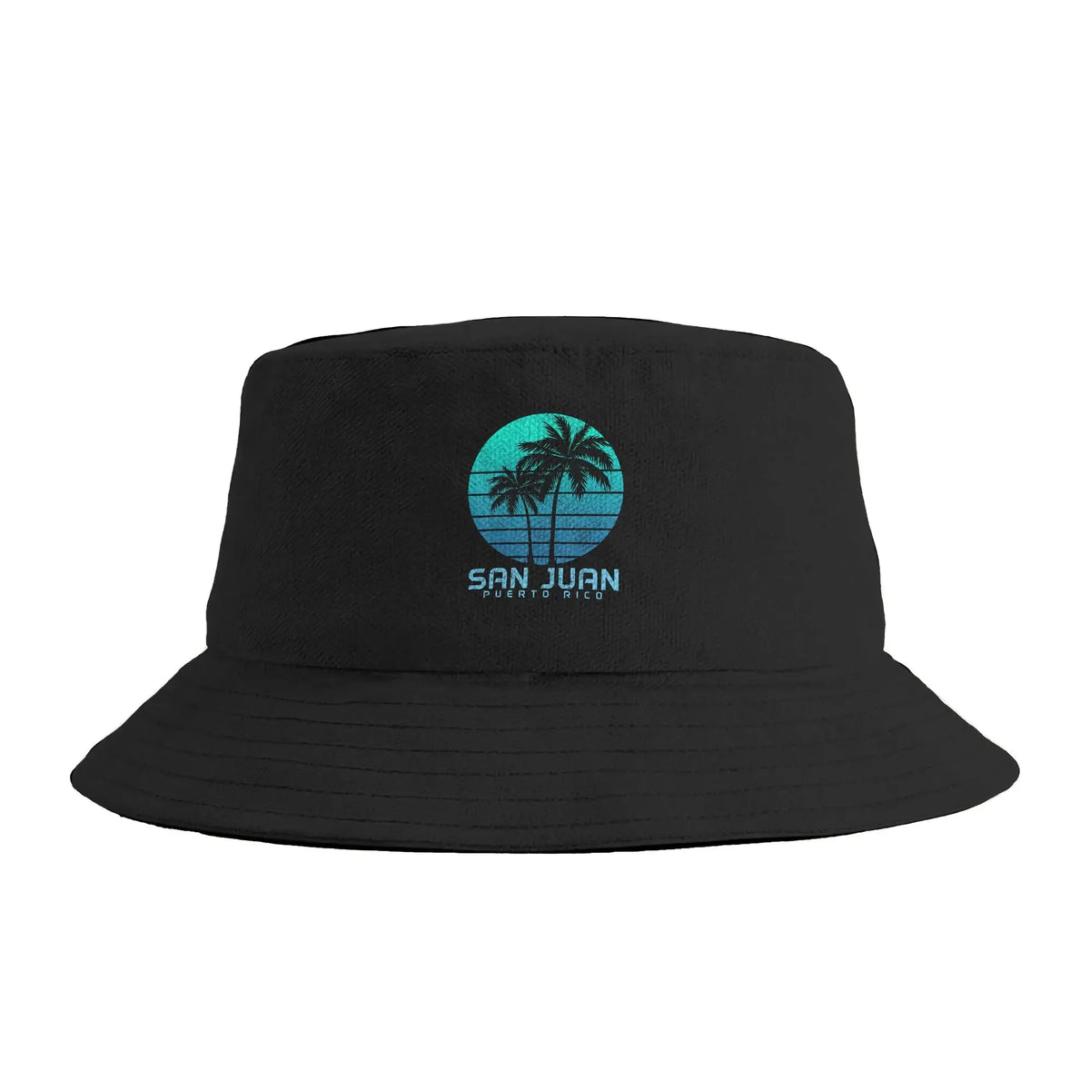 San Juan Puerto Rico Vintage Anchor Flag Bucket Hat