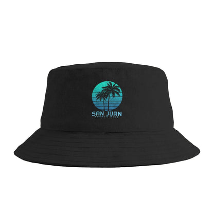 San Juan Puerto Rico Vintage Anchor Flag Bucket Hat