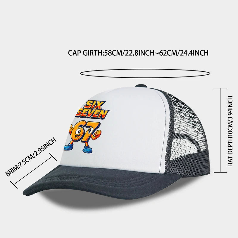 Cartoon Sponge Mesh Snapback Baseball Cap