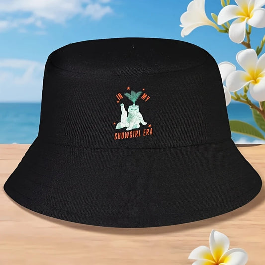 Funny Plush Cat Retro Bucket Hat